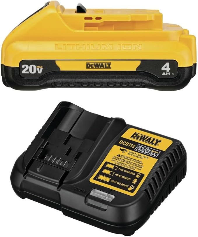 Dewalt DCPR320BDCB240C-BNDL 20V MAX Lithium-Ion 1-1/2 in. Cordless Pruner and 20V MAX 4 Ah Lithium-Ion Battery and Charger Starter Kit Bundle