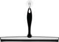 iDesign Bathroom Shower Squeegee with Wall Hook - Black/Chrome