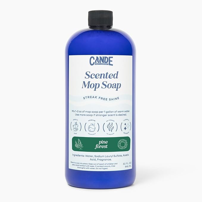 CANDE Mop Soap - Highly Scented Mop Soap, Luxury Floor Cleaner, Premium Fragranced Floor, Streak-Free Shine, 32 oz (Pine Forest)