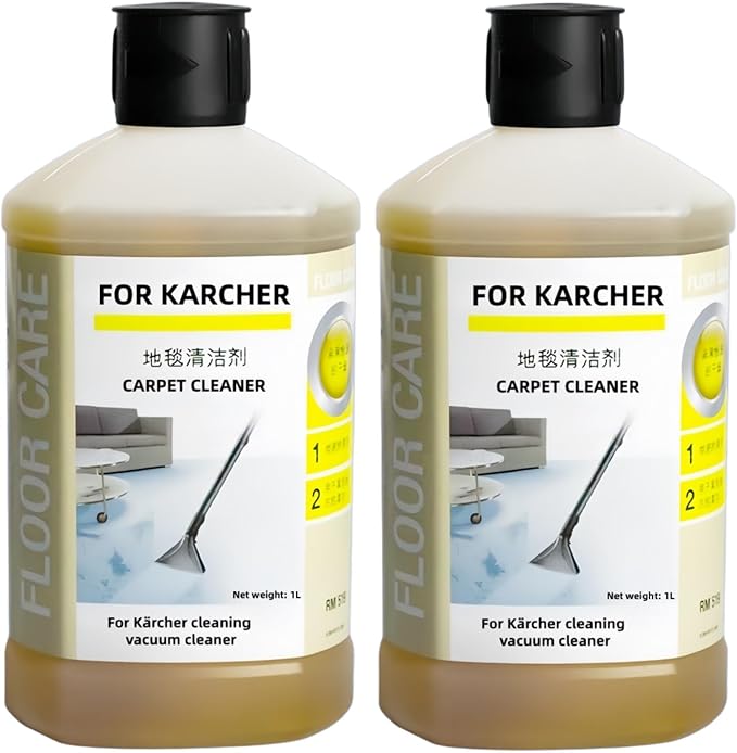 RM519 Sofa, Bed Sheet, Curtain, Fabric, 1L Carpet Cleaner. Compatible With Kärcher Puzzi 8/1, 10/1 SE BRC Series. All Upright And Compact Deep Carpet Cleaners(2 PCS)