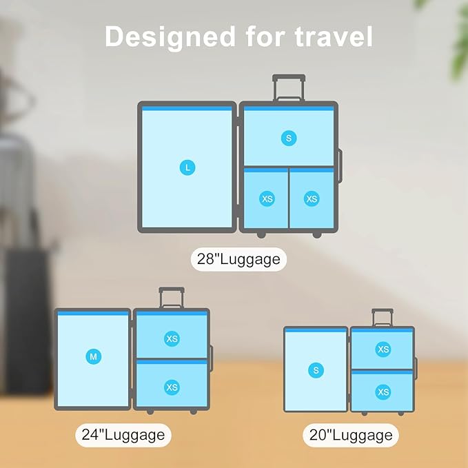 UPGOGO Travel Vacuum Bags with Portable Electric Pump (Combo 8 Pack)