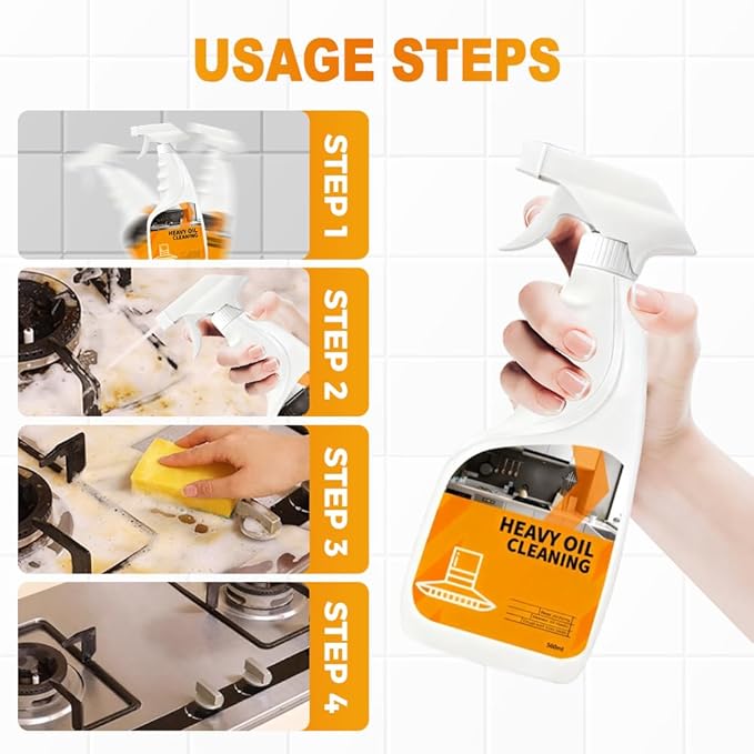 Kitchen Foam Cleaner, 2026 New Oven Grill Cleaner Spray, Multi Purpose Kitchen Cleaner, Household Convenient Spray Cleaner for Home (1, 17.59 fl-oz)