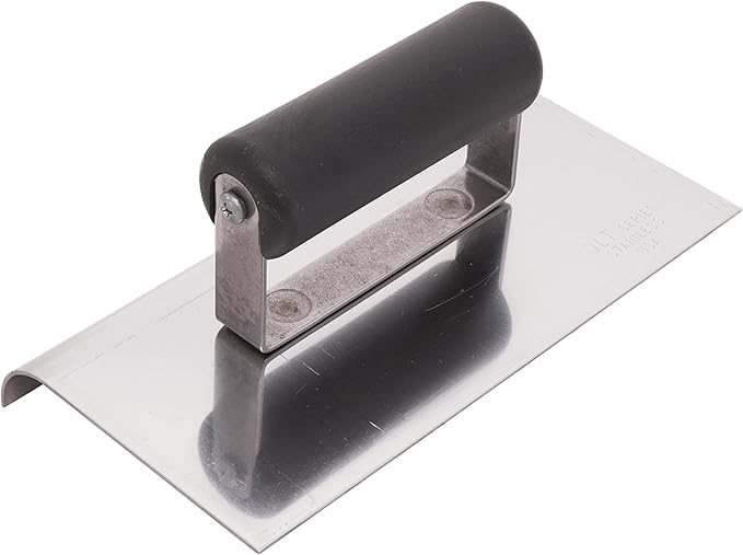 MARSHALLTOWN QLT Stainless Steel Hand Edgers, Plastic Handle Material, 152mm Width, 203mm Length, 3mm Radius, 6mm Lip, Made In The USA, CE521SP