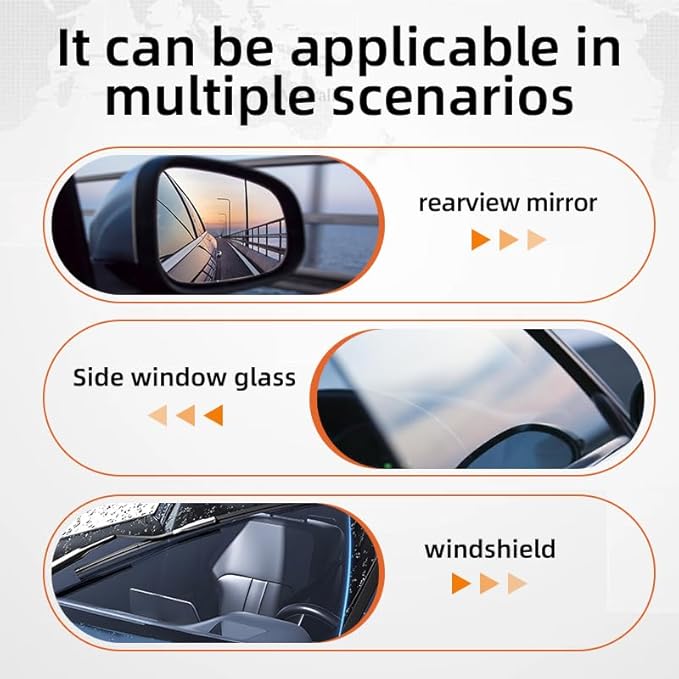glass guard Glass Oil Film Remover for Car, Roll-On Glass Compound with Cleaning Board, Removes Oil Film, Improve Windshield Clarity for Safe Driving