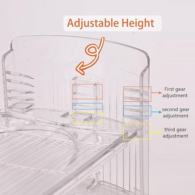 2 Pack Shoe Slots Organizer Adjustable Level Shoe Stacker Holder Storage Space Saving Sneakers Display Tray Rack for Closet (Transparent, 2Pack)