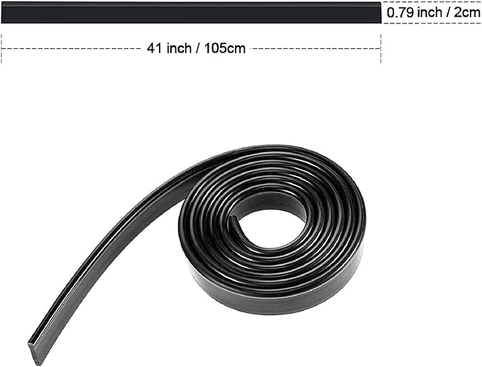 Squeegee Replacement Silicon Rubber Blade for Shower Doors, Window, Glass Cleaning, 41 Inch