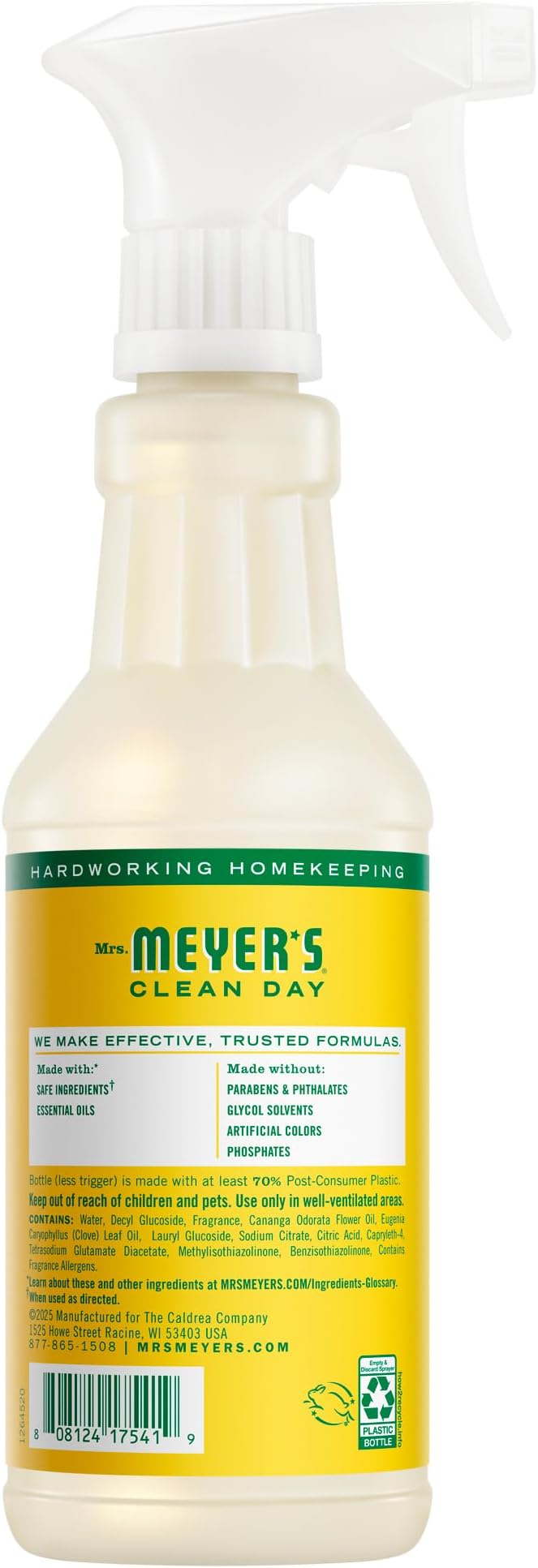 MRS. MEYER'S CLEAN DAY Multi-Surface Everyday Cleaner, Honeysuckle Scent, 16 Fl Oz Bottle - 3 Pack