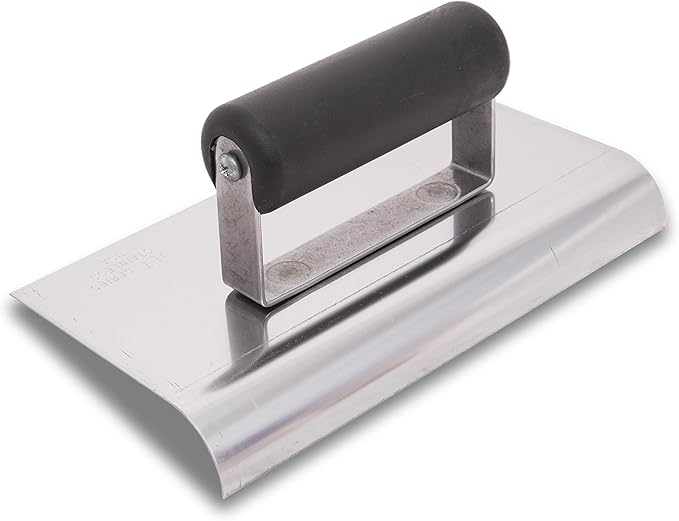 MARSHALLTOWN QLT Stainless Steel Hand Edgers, Plastic Handle Material, 152mm Width, 203mm Length, 3mm Radius, 6mm Lip, Made In The USA, CE521SP