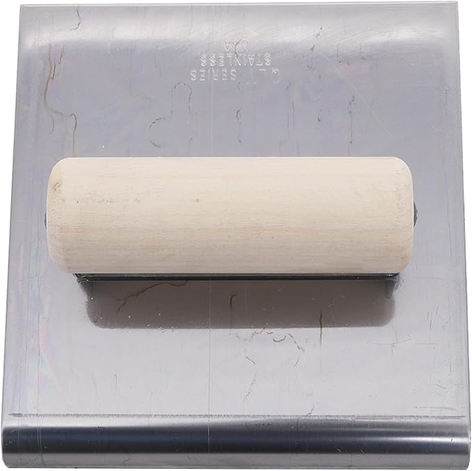 MARSHALLTOWN QLT Stainless Steel Hand Edgers, Wood Handle Material, 152mm Width, 152mm Length, 6mm Radius, 10mm Lip, Made In The USA, CE512S