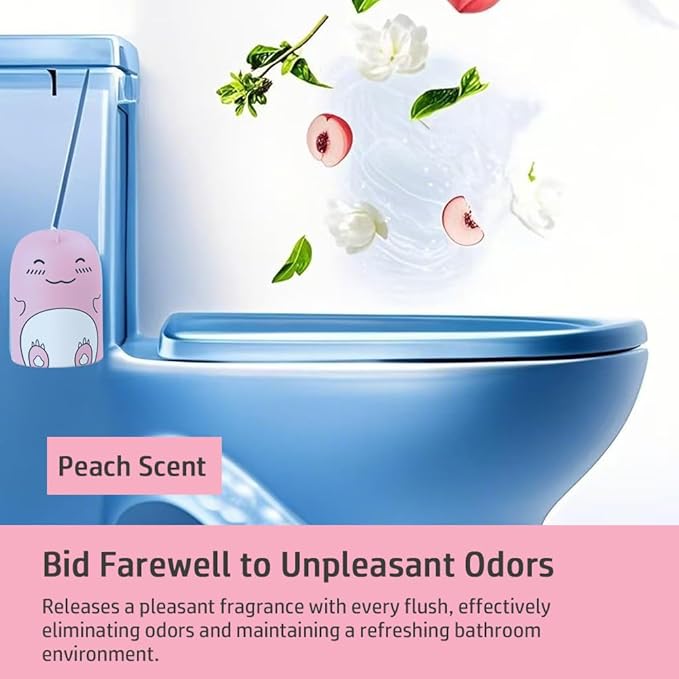 Cute Dinosaur-Shaped Toilet Bowl Cleaner Bottle, Bathroom Toilet Tank Cleaner with Peach Scent,One bottle lasts for 90 days (1, red)