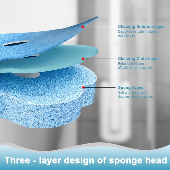 Disposable Toilet Brush with 48 Refills, ,Toilet Bowl Cleaner,Toilet Cleaning Supplies,Toilet Bowl Brush,automatic lid-opening and closing toilet brush with Holder for Bathroom Deep Cleaning & Hygiene