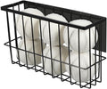 Picowe Large Dryer Ball Organizer Magnetic Storage Bin, Magnetic Basket Dryer Ball Holder for Laundry Room Organization and Storage to Hold 6 Dryer Balls, Without Balls ( Black, L )