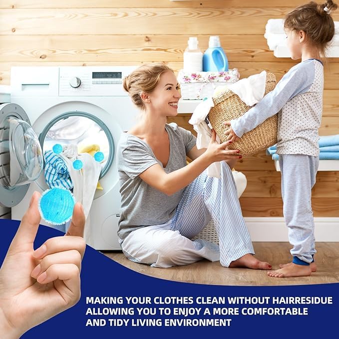12 Pcs Pet Hair Remover for Laundry, Suitable for All Kinds of Domestic Pets Such as Dogs and Cats. Reusable and Environmentally Friendly Laundry pet Hair Remover.