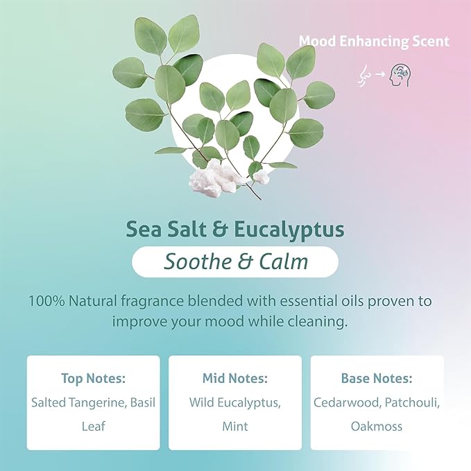 Therapy Clean Plant Based Dish Soap Liquid - Sea Salt & Eucalyptus fl. 16 oz (Pack of 3) - Non Toxic Dish Soap Liquid, All Natural Scent, Organic Dishwashing Cleaner and Detergent for Kitchen