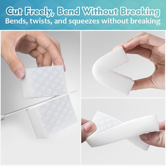 GLIMGLINT 12PK Magic Sponges Cleaning Eraser, Powerful Scrubber Foam Pads, 2X Density Stronger Sponge for Household, Multi-Surface Cleaning Supplies for Kitchen, Furniture, Bathroom, Sink, Wall, Boat