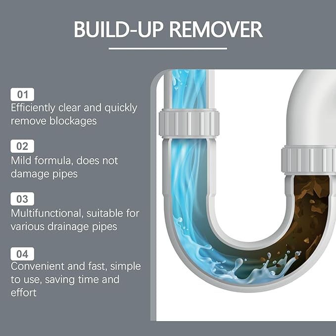 Pipeline Dredging Agent, 350ml Drain Clog Remover Agent,Kitchen Unblocker, Powerful Pipe Unclogger, Unclog Toilet Clog And Kitchen Sink Pipe Unblocker Powder