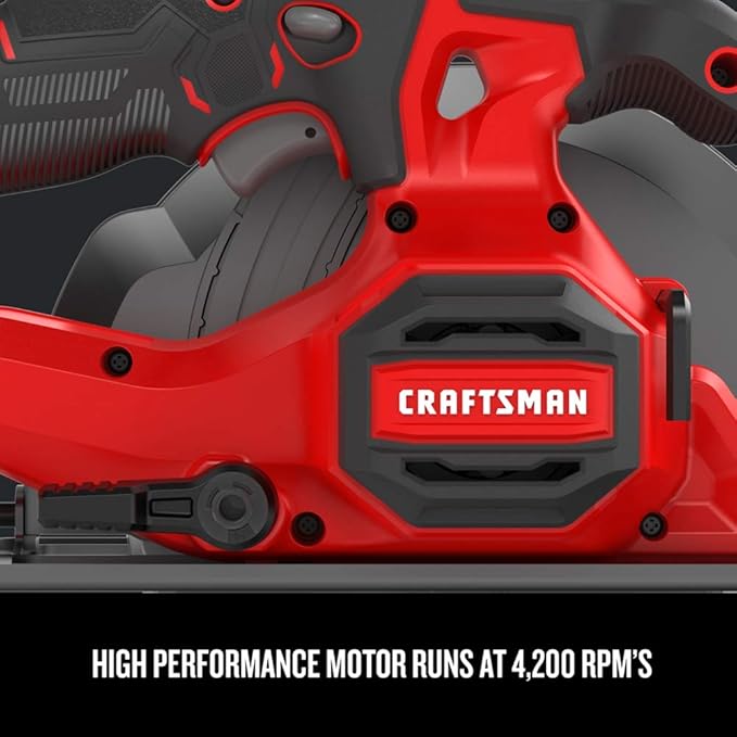 CRAFTSMAN V20 Cordless Circular Saw, 6-1/2 inch, Bare Tool Only (CMCS500B)