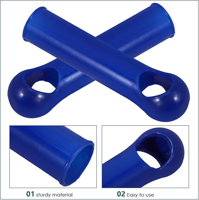 2pcs Replacement Grip for Broom Handle Tube 19mm Dark Blue Mop Rod Sleeve Broom Stick End Cap for Household Floor Cleaning and Sweeping