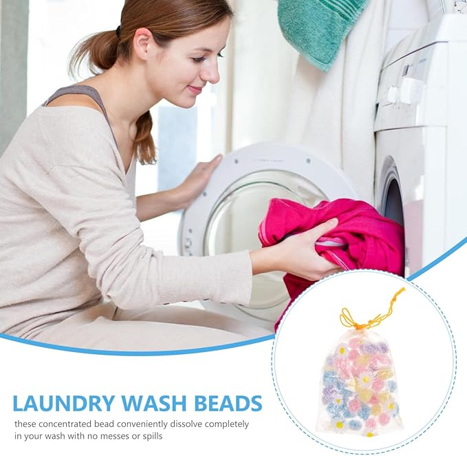 50 Pcs Laundry Scent Booster Beads for Washer Fabric Deodorizer Fragrance Beads for Clothes Freshness Laundry Supplies