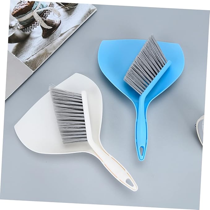 2sets Mini Broom and Dustpan Compact Household Cleaning Tools for Easy Pet Hair and Desktop Dust Removal Cleaning Accessory