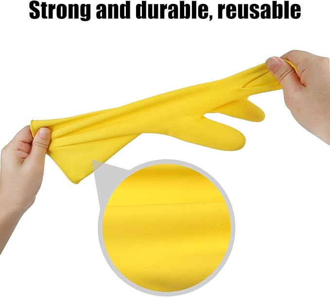 Rubber gloves dishwashing 2 or 4 Pairs for Kitchen,Cleaning gloves for household Reuseable.