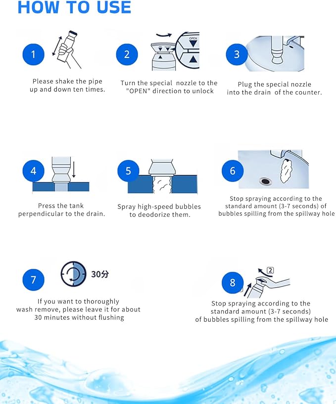 Foaming Powerful Drain Cleaner, 2PACK Sink Drain Cleaner, The Ultimate Solution for Clogged Drains