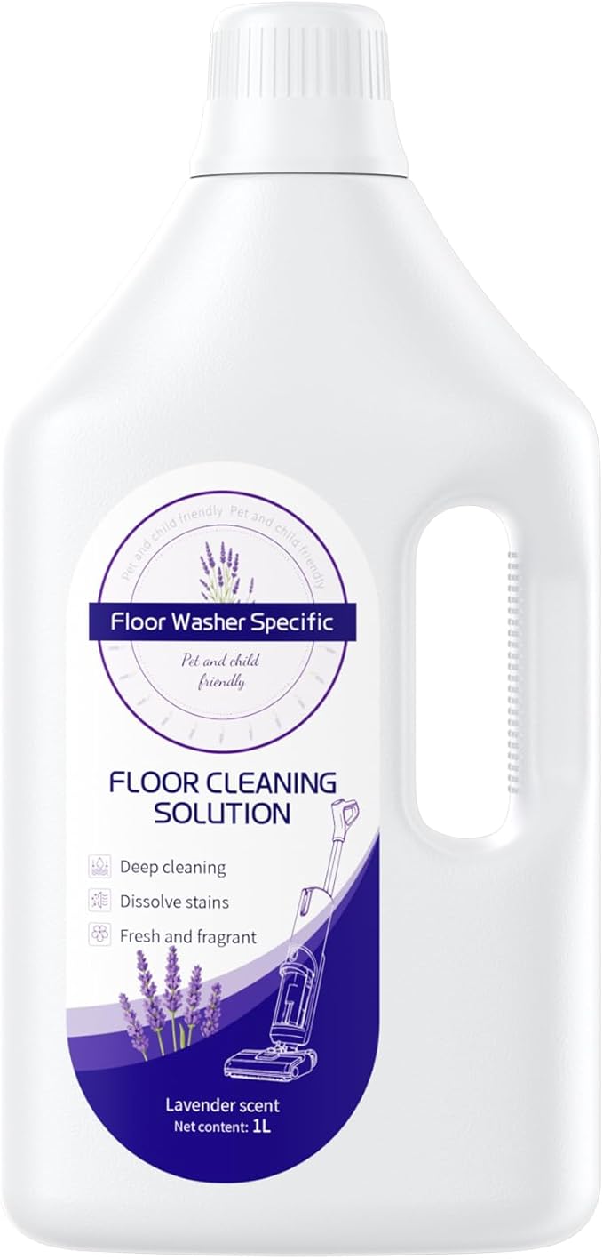Floor Cleaning Solution Compatible With Tineco/Bissell/Dreame And Shark, Fragrance Deodorization, Deep Cleans for Multiple Hard Floors, Suitable With Cordless Wet/Dry (【Lavender】, 2.51 Liter)