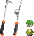 Weed Puller Tool, Set of 3, Rubber Handle Weed Remover Tool, Manual Weeder,L-Shaped Weeding Tool, Thickened Stainless Steel Crack Weeder,Planting and Weeding for Garden, Patio