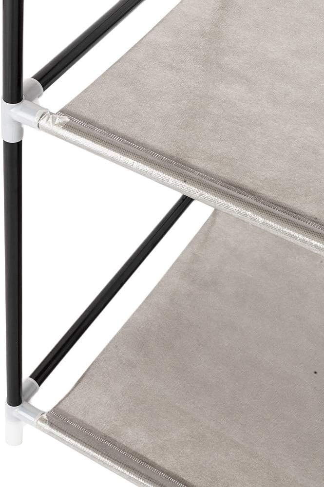 Portable Closet Wardrobe, Closet Storage Organizer Rack with Shelves and Cover for Hanging Clothes, Non-Woven Fabric, Quick and Easy to Assembly (64'', Dark Brown)