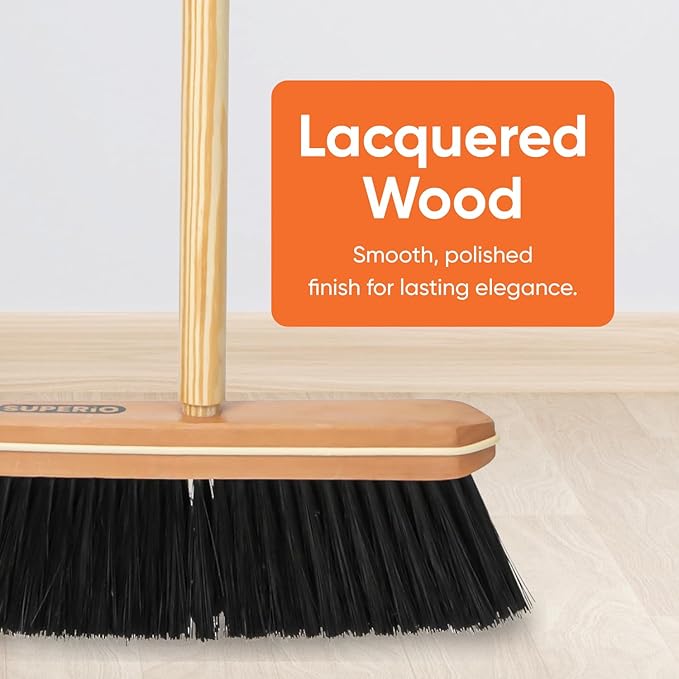 Superio Home, Kitchen Broom Head - Household Easy Sweeping Broom - Tampico/Synthetic Bristles - All Purpose