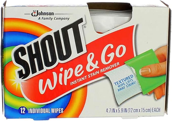 Shout Wipe & Go Instant Stain Remover - 12 CT