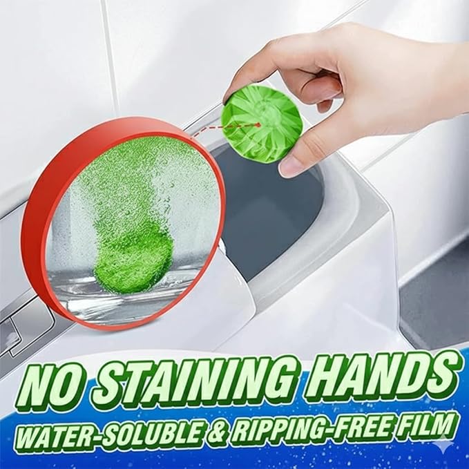 Toilet Bowl Cleaner Tablets 4 Pack Pine Scent, Slow Releasing Toilet Tank Cleaners for Deodorizing, Descaling & Continuous Bathroom Freshness