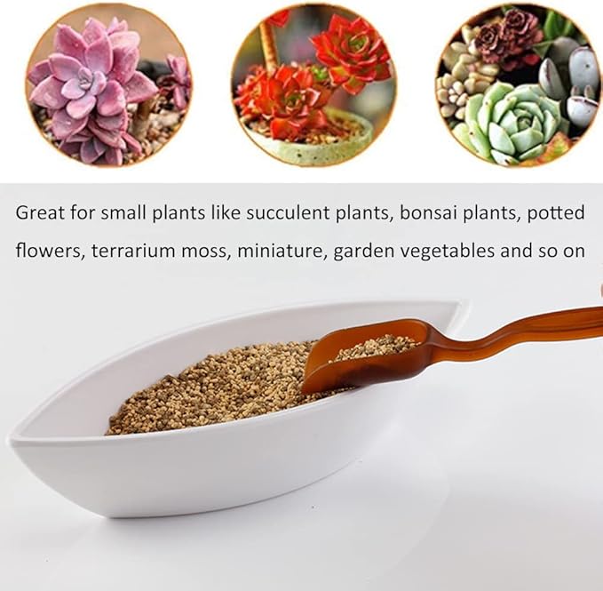 12 PCS Plastic Mini Garden Shovel Spoons Soil Scoops, Cultivation Digging Transplanting Gardening Tools Succulents Potted Flowers, Bath Salt Spoons/ Washing Powder Scoops/ Loose Tea-leaf Scoops