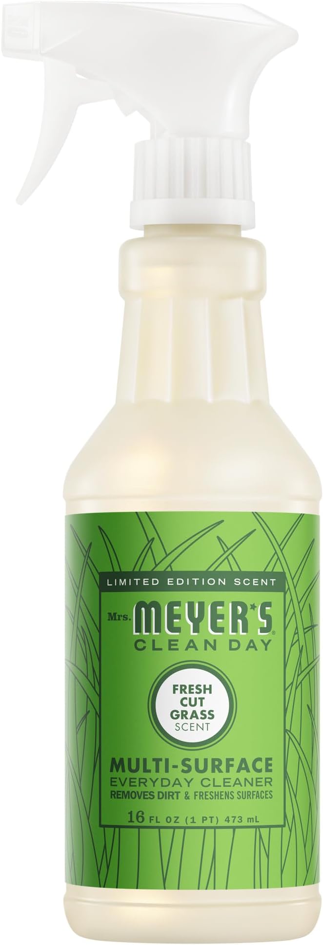 MRS. MEYER'S CLEAN DAY Multi-Surface Everyday Cleaner, Fresh Cut Grass Scent, 16 Fl Oz Bottle
