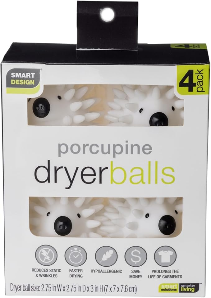 Smart Design Plastic Porcupine Dryer Balls- Set of 4