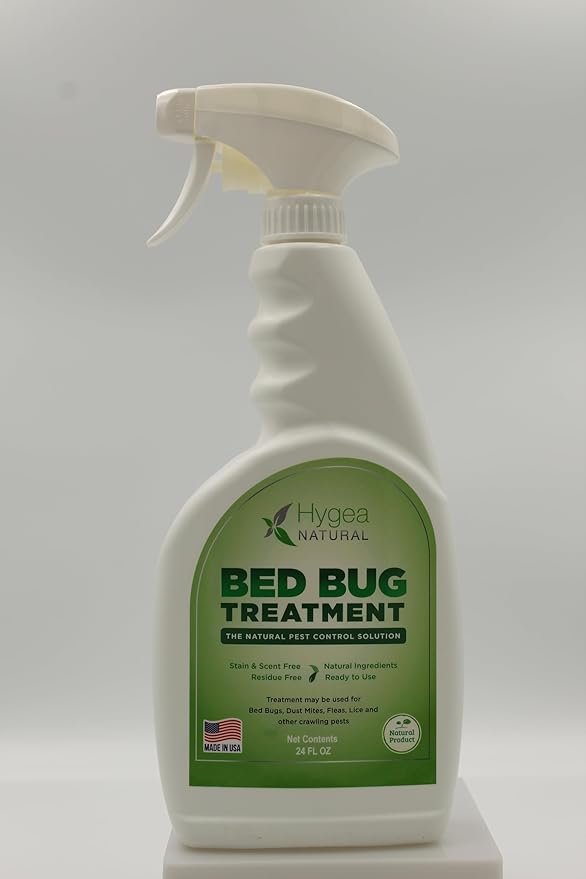 Hygea Natural Lice, Mite, and Bed Bug Natural Spray - Child & Pet Friendly - Immediate Results - Stain & Odor Free (24 Ounce)