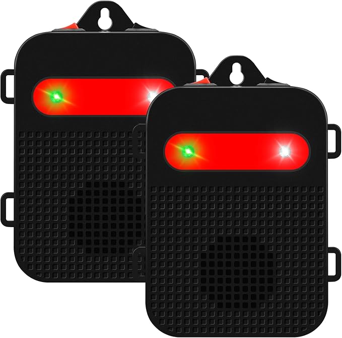 Ultrasonic Rodent Repellent Under Hood Battery Operated Pest Repeller Humane Mouse Repellent for Car Engines Basement Garage Attic Rat Mice Deterrent 2 Pack
