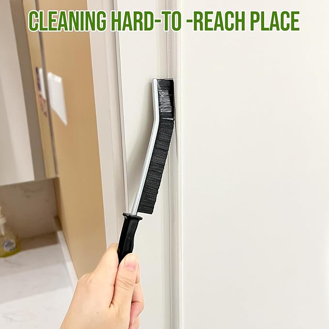 Crevice Cleaning Brush,Multifunctional Cleaning Brush Tool,Bathroom Gap Brush,Grout Brush,Hard Bristle Cleaning Brushes for Household Use Tiles Kitchen Sink Cleaning Supplies with Extra Gift Hooks