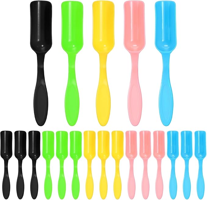 20-Pack Mini Gardening Shovel Spoons, Plastic Garden Soil Scoops for Cultivation Digging Transplanting/Flower Planting/Plant Succulent, Colorful Small Gardening Tools [Multicolor]