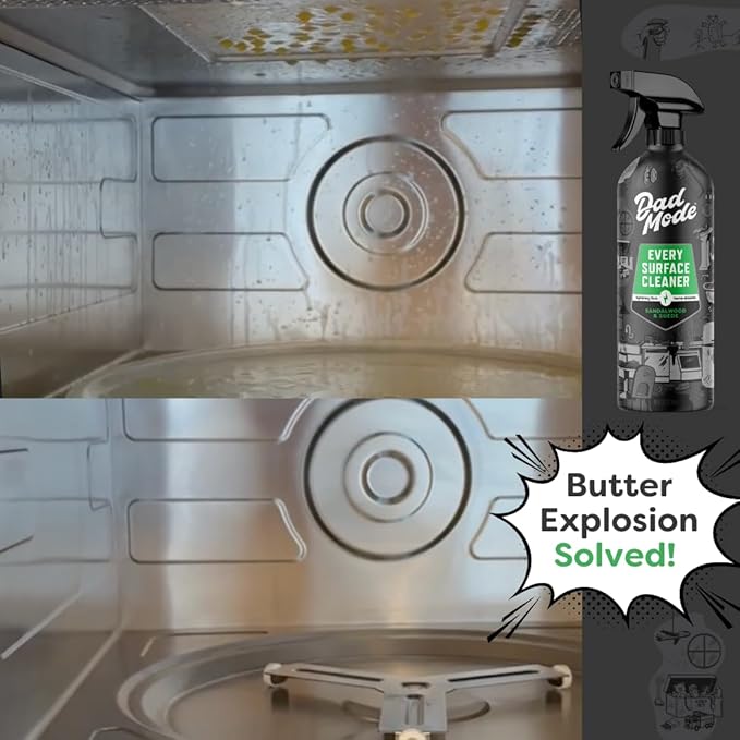 DadMode Home Surface Cleaner | 1000 Uses | Streak-Free Multi-Surface Cleaner | 3-Pack Refill | Kitchen, Bathroom & Household Spray | Sandalwood & Suede