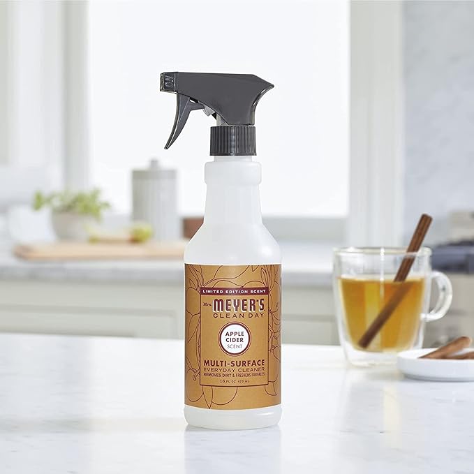 Mrs. MEYER'S CLEAN DAY Multi-Surface Cleaner 3 Pack Variety 16 OZ Each, 1 CT (Mum + Apple Cider + Acorn Spice)