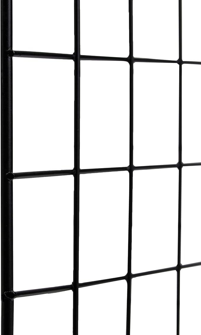Amazon Basics 6-Cube Wire Grid Stackable Storage Organizer, Metal Shelving Unit, No-Tool Assembly, 26"W x 38"H x 12.6"D, Black