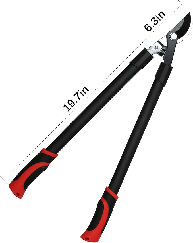 FLORA GUARD 26-Inch Bypass Lopper, Makes Clean Professional Cuts, 1.25-Inch Cutting Capacity, Tree Trimmer and Branch Cutter Featuring Sturdy