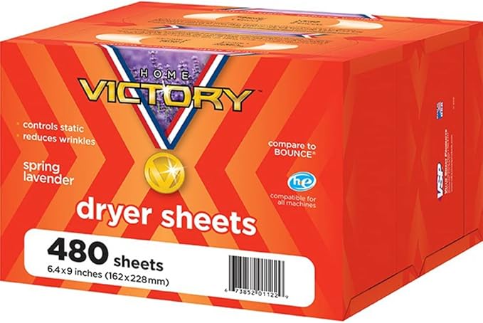 Dryer Sheets: Spring Lavender Scented Laundry Fabric Softener Sheets - Reduces Wrinkles - Controls Static - Softens Fabric (480 Count)