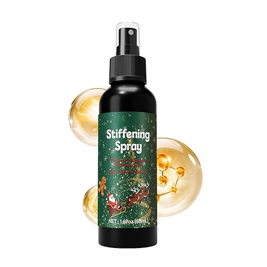 Fabric Stiffener Spray, 120ml Starch Stiffen Quick Fabric Spray for Stiffening with Easy Application for Lace, Wool, Clothes, Felt, Crochet, Holiday Decoration