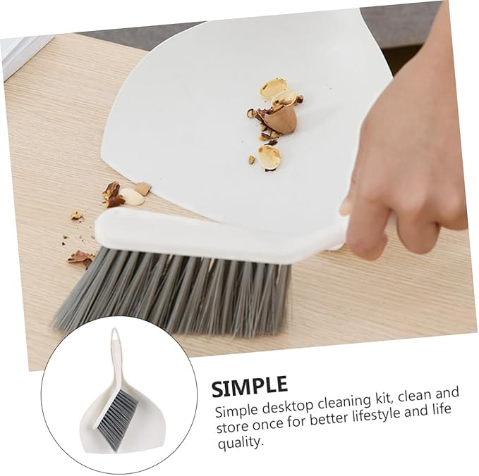 2sets Mini Broom and Dustpan Compact Household Cleaning Tools for Easy Pet Hair and Desktop Dust Removal Cleaning Accessory
