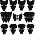 USKICH Sticky Trap Fruit Fly and Gnat Trap Sticky Bug Traps Fungus Traps for Indoor/Outdoor Insect Catcher for White Flies,Mosquitoes,Fungus Gnats,Lying Insects (24 Pcs Black)