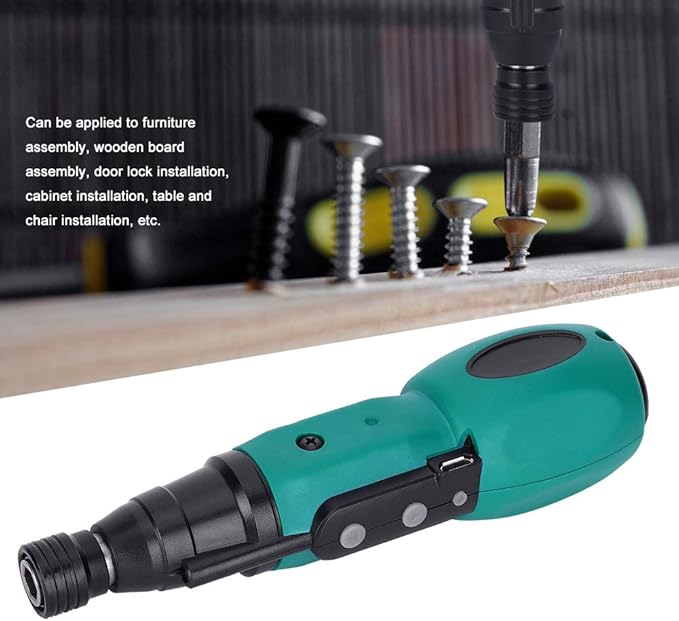 7V Electric Screwdriver Set, Cordless Power Screwdriver Cordless Electric Screwdriver Portable Automatic Home Repair Tool Kit with LED Lights and USB Cable Auto and Manual Mode