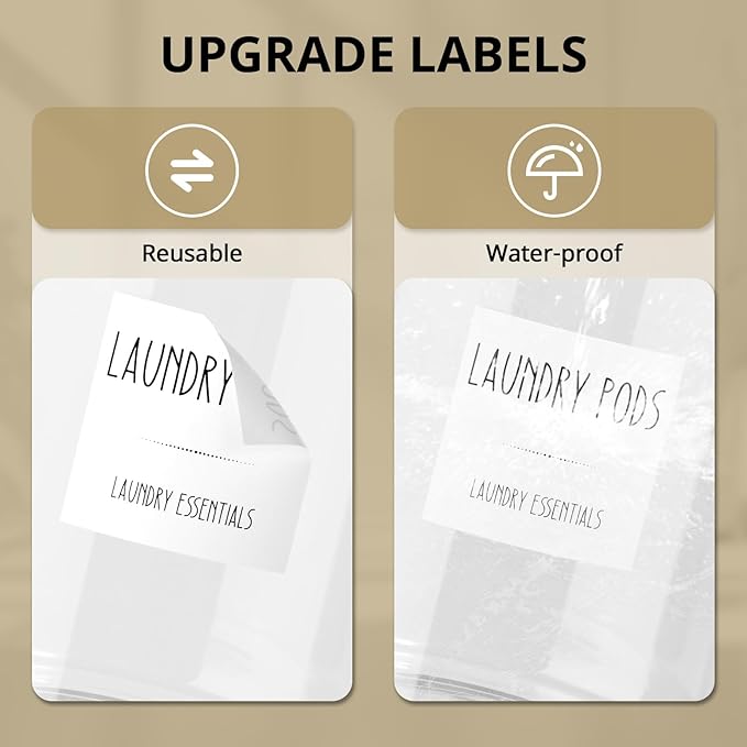 Glass Laundry Pods Container, Half Gallon 2 Liter Laundry Jars with Wood Lids for Laundry Room Organization and Storage, Powder Detergent Holder for Laundry Room Decor and Accessories