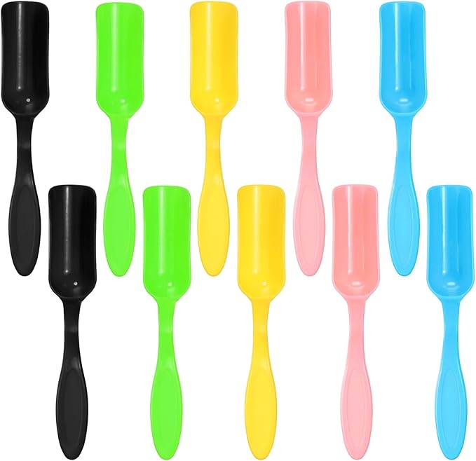 10-Pack Mini Gardening Shovel Spoons, Plastic Garden Soil Scoops for Cultivation Digging Transplanting/Flower Planting/Plant Succulent, Colorful Small Gardening Tools [Multicolor]
